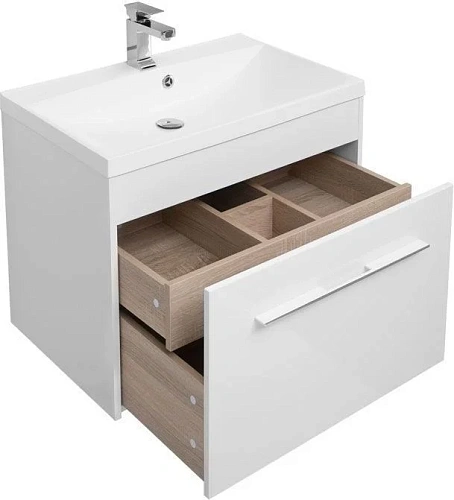 Тумба с раковиной Aquanet Августа 75 белый 00210028+00204118 Тумба с раковиной Aquanet Августа 75 белый 00210028+00204118