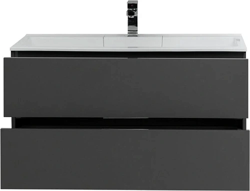 Тумба с раковиной Aquanet Алвита 100 серый антрацит 00240112 + 00222717 Тумба с раковиной Aquanet Алвита 100 серый антрацит 00240112 + 00222717