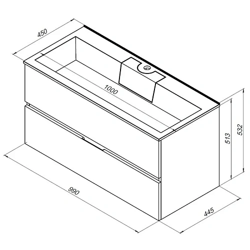 Тумба с раковиной Aquanet Алвита 100 серый антрацит 00240112 + 00222717 Тумба с раковиной Aquanet Алвита 100 серый антрацит 00240112 + 00222717