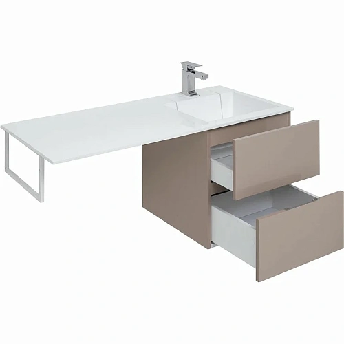 Тумба с раковиной Aquanet Алвита 120 R капучино 00243774 Тумба с раковиной Aquanet Алвита 120 R капучино 00243774