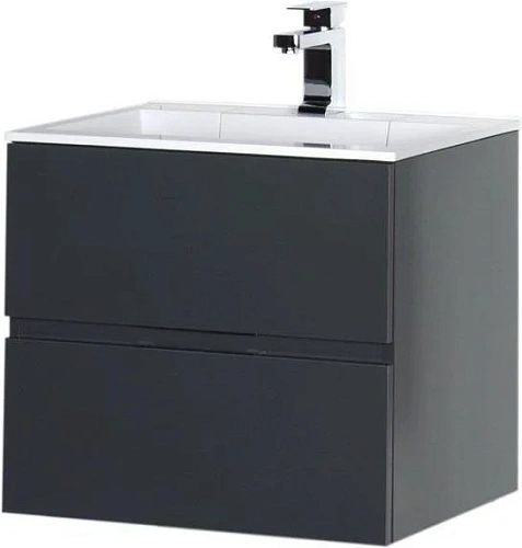 Тумба с раковиной Aquanet Алвита 60 серый антрацит 00183991+00181907 Тумба с раковиной Aquanet Алвита 60 серый антрацит 00183991+00181907