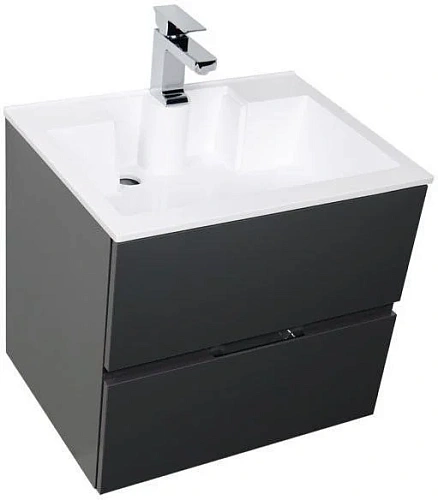 Тумба с раковиной Aquanet Алвита 60 серый антрацит 00183991+00181907 Тумба с раковиной Aquanet Алвита 60 серый антрацит 00183991+00181907