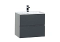 Тумба с раковиной Aquanet Алвита 60 серый антрацит 00183991+00181907 Тумба с раковиной Aquanet Алвита 60 серый антрацит 00183991+00181907