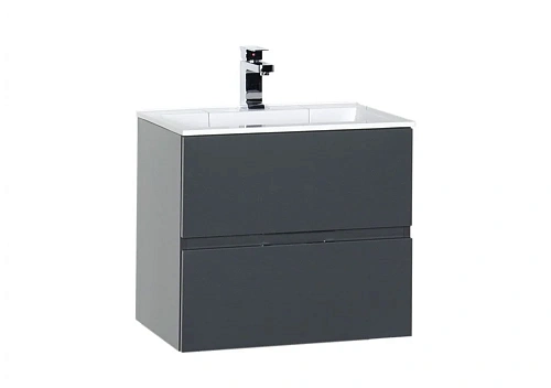Тумба с раковиной Aquanet Алвита 60 серый антрацит 00183991+00181907 Тумба с раковиной Aquanet Алвита 60 серый антрацит 00183991+00181907