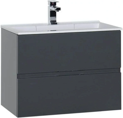 Тумба с раковиной Aquanet Алвита 70 серый антрацит 00183992+00182523 Тумба с раковиной Aquanet Алвита 70 серый антрацит 00183992+00182523