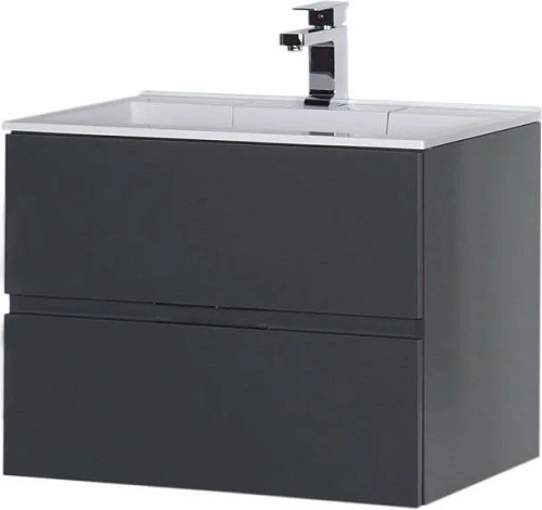Тумба с раковиной Aquanet Алвита 70 серый антрацит 00213093 Тумба с раковиной Aquanet Алвита 70 серый антрацит 00213093