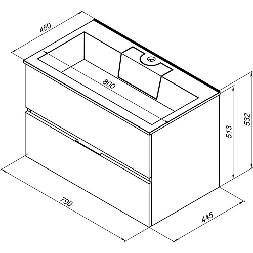 Тумба с раковиной Aquanet Алвита 80 белый 00235339 + 00187094 Тумба с раковиной Aquanet Алвита 80 белый 00235339 + 00187094