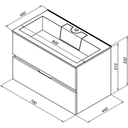 Тумба с раковиной Aquanet Алвита 80 белый 00238368 Тумба с раковиной Aquanet Алвита 80 белый 00238368
