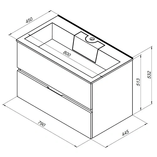Тумба с раковиной Aquanet Алвита 80 серый антрацит 00215120 + 00187094 Тумба с раковиной Aquanet Алвита 80 серый антрацит 00215120 + 00187094
