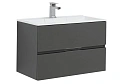 Тумба с раковиной Aquanet Алвита 80 серый антрацит 00215120 + 00187094 Тумба с раковиной Aquanet Алвита 80 серый антрацит 00215120 + 00187094