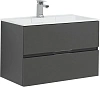 Тумба с раковиной Aquanet Алвита 80 серый антрацит 00242610