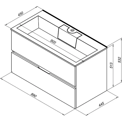 Тумба с раковиной Aquanet Алвита 90 белый 00235340 + 00187182 Тумба с раковиной Aquanet Алвита 90 белый 00235340 + 00187182