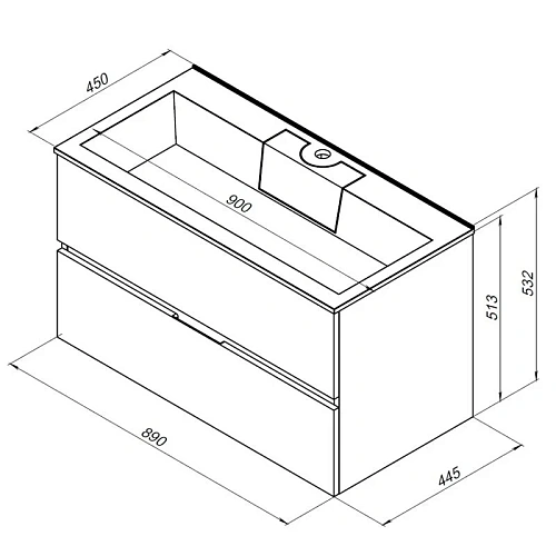 Тумба с раковиной Aquanet Алвита 90 серый антрацит 00240111 + 00187182 Тумба с раковиной Aquanet Алвита 90 серый антрацит 00240111 + 00187182