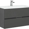 Тумба с раковиной Aquanet Алвита 90 серый антрацит 00240111 + 00187182 Тумба с раковиной Aquanet Алвита 90 серый антрацит 00240111 + 00187182