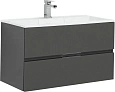 Тумба с раковиной Aquanet Алвита 90 серый антрацит 00242609 Тумба с раковиной Aquanet Алвита 90 серый антрацит 00242609