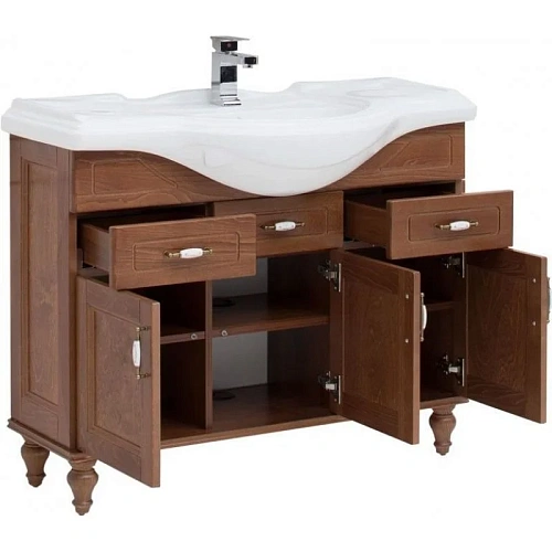 Тумба с раковиной Aquanet Амелия S 105 орех 00235643 Тумба с раковиной Aquanet Амелия S 105 орех 00235643