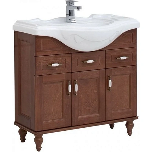 Тумба с раковиной Aquanet Амелия S 85 орех 00235641 Тумба с раковиной Aquanet Амелия S 85 орех 00235641