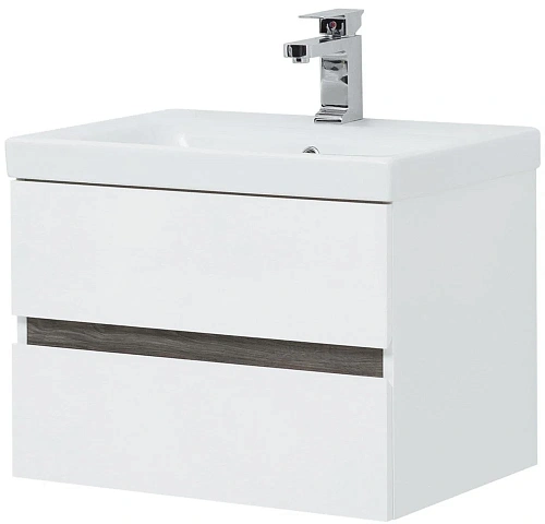 Тумба с раковиной Aquanet Беркли 60 белый/дуб рошелье 00254289 + 00245870 Тумба с раковиной Aquanet Беркли 60 белый/дуб рошелье 00254289 + 00245870