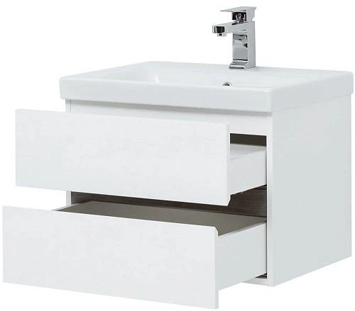 Тумба с раковиной Aquanet Беркли 60 белый/дуб рошелье 00254289 + 00245870 Тумба с раковиной Aquanet Беркли 60 белый/дуб рошелье 00254289 + 00245870