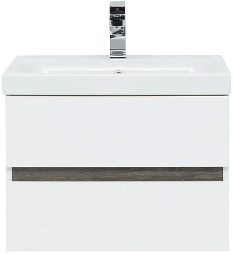 Тумба с раковиной Aquanet Беркли 60 белый/дуб рошелье 00254289 + 00245870 Тумба с раковиной Aquanet Беркли 60 белый/дуб рошелье 00254289 + 00245870