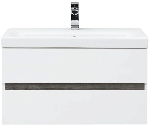 Тумба с раковиной Aquanet Беркли 80 белый/дуб рошелье 00254290 + 00246880 Тумба с раковиной Aquanet Беркли 80 белый/дуб рошелье 00254290 + 00246880