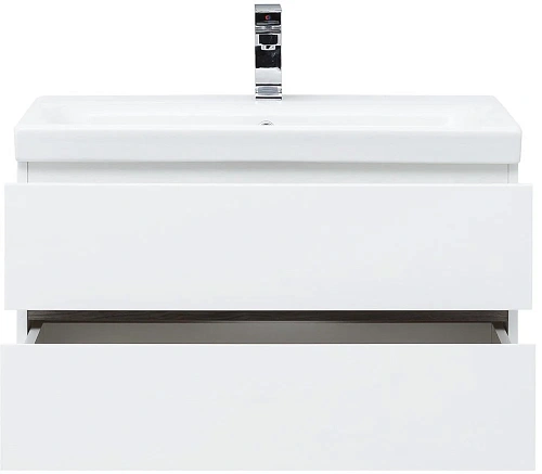 Тумба с раковиной Aquanet Беркли 80 белый/дуб рошелье 00254290 + 00246880 Тумба с раковиной Aquanet Беркли 80 белый/дуб рошелье 00254290 + 00246880