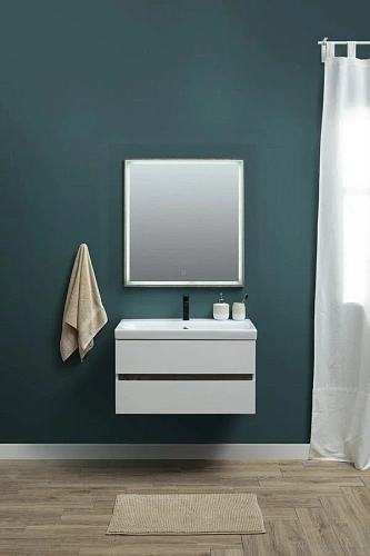 Тумба с раковиной Aquanet Беркли 80 белый/дуб рошелье 00254290 + 00246880 Тумба с раковиной Aquanet Беркли 80 белый/дуб рошелье 00254290 + 00246880