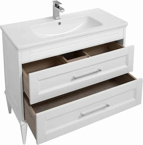 Тумба с раковиной Aquanet Бостон М 100 белый 00212669 Тумба с раковиной Aquanet Бостон М 100 белый 00212669