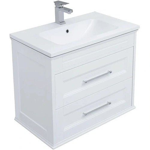 Тумба с раковиной Aquanet Бостон М 80 белый (лит. мрамор) 00260664 Тумба с раковиной Aquanet Бостон М 80 белый (лит. мрамор) 00260664