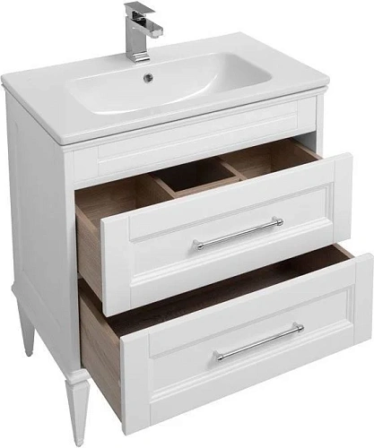 Тумба с раковиной Aquanet Бостон М 80 белый 00212668 Тумба с раковиной Aquanet Бостон М 80 белый 00212668