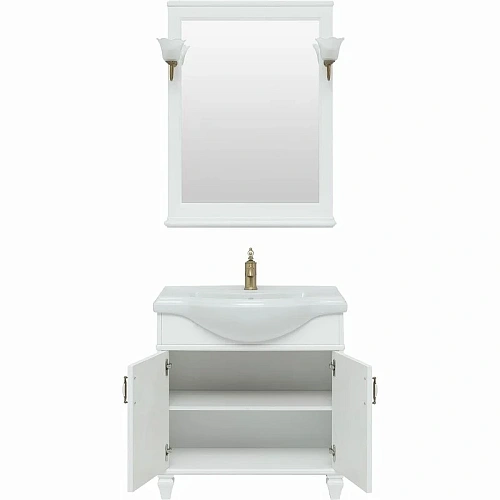 Тумба с раковиной Aquanet Валенса New (Классик) 80 белый 00273546 Тумба с раковиной Aquanet Валенса New (Классик) 80 белый 00273546