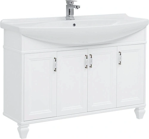 Тумба с раковиной Aquanet Валенса NEW 120 белый 00238827 + 00175450 Тумба с раковиной Aquanet Валенса NEW 120 белый 00238827 + 00175450