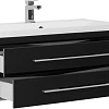 Тумба с раковиной Aquanet Верона 100 черный (подвесная 2 ящика) 00175387 + 00204096 Тумба с раковиной Aquanet Верона 100 черный (подвесная 2 ящика) 00175387 + 00204096