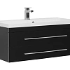 Тумба с раковиной Aquanet Верона 100 черный (подвесная 2 ящика) 00175387 + 00204096 Тумба с раковиной Aquanet Верона 100 черный (подвесная 2 ящика) 00175387 + 00204096