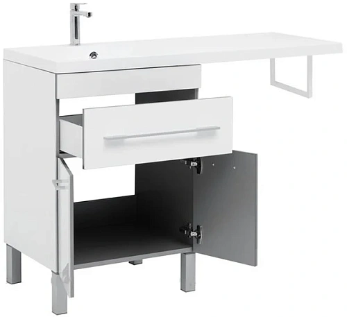 Тумба с раковиной Aquanet Верона 120 L белый (напольная, 1 ящик, 2 дверцы) 00239947 Тумба с раковиной Aquanet Верона 120 L белый (напольная, 1 ящик, 2 дверцы) 00239947