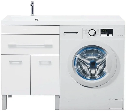 Тумба с раковиной Aquanet Верона 120 L белый (напольная, 1 ящик, 2 дверцы) 00239947 Тумба с раковиной Aquanet Верона 120 L белый (напольная, 1 ящик, 2 дверцы) 00239947