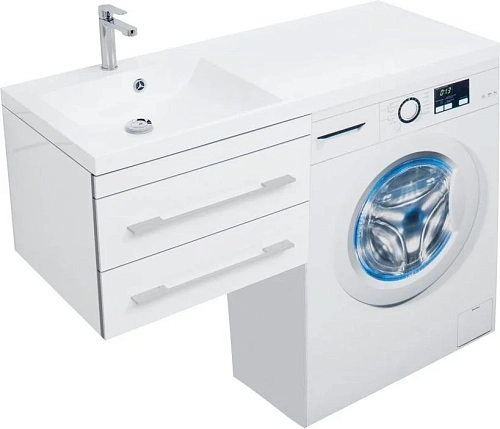 Тумба с раковиной Aquanet Верона 120 L белый (подвесная, 2 ящика) 00176667 + 00239565 Тумба с раковиной Aquanet Верона 120 L белый (подвесная, 2 ящика) 00176667 + 00239565