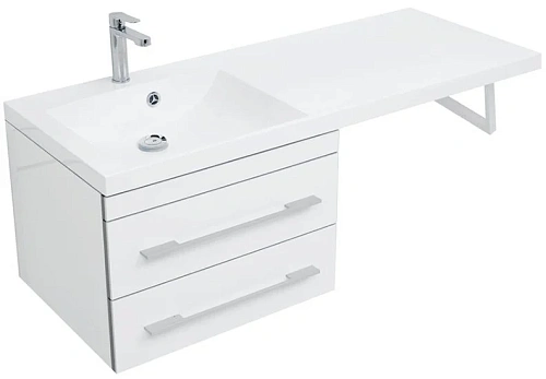 Тумба с раковиной Aquanet Верона 120 L белый (подвесная, 2 ящика) 00239789 Тумба с раковиной Aquanet Верона 120 L белый (подвесная, 2 ящика) 00239789