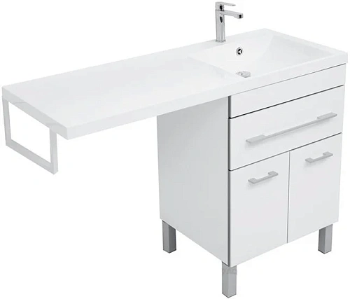 Тумба с раковиной Aquanet Верона 120 R белый (напольная, 1 ящик, 2 дверцы) 00239949 Тумба с раковиной Aquanet Верона 120 R белый (напольная, 1 ящик, 2 дверцы) 00239949