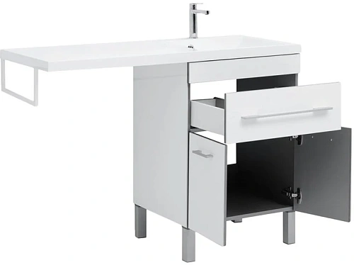 Тумба с раковиной Aquanet Верона 120 R белый (напольная, 1 ящик, 2 дверцы) 00239949 Тумба с раковиной Aquanet Верона 120 R белый (напольная, 1 ящик, 2 дверцы) 00239949