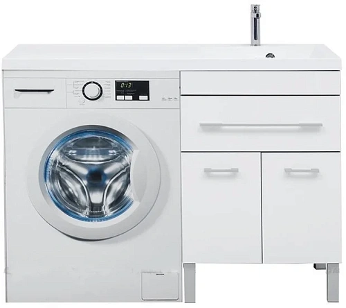 Тумба с раковиной Aquanet Верона 120 R белый (напольная, 1 ящик, 2 дверцы) 00239949 Тумба с раковиной Aquanet Верона 120 R белый (напольная, 1 ящик, 2 дверцы) 00239949