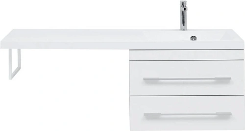 Тумба с раковиной Aquanet Верона 120 R белый (подвесная, 2 ящика) 00176667 + 00239568 Тумба с раковиной Aquanet Верона 120 R белый (подвесная, 2 ящика) 00176667 + 00239568