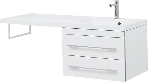 Тумба с раковиной Aquanet Верона 120 R белый (подвесная, 2 ящика) 00176667 + 00239568 Тумба с раковиной Aquanet Верона 120 R белый (подвесная, 2 ящика) 00176667 + 00239568