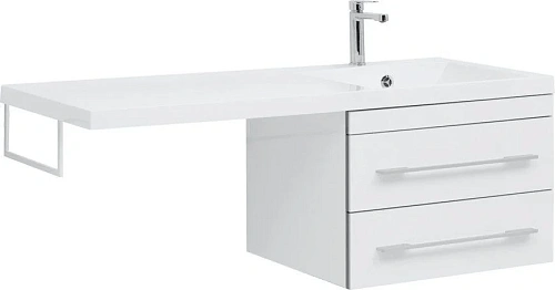 Тумба с раковиной Aquanet Верона 120 R белый (подвесная, 2 ящика) 00176667 + 00239568 Тумба с раковиной Aquanet Верона 120 R белый (подвесная, 2 ящика) 00176667 + 00239568