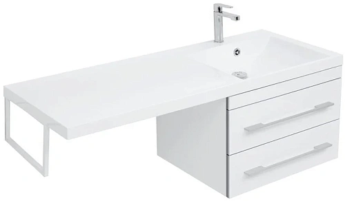 Тумба с раковиной Aquanet Верона 120 R белый (подвесная, 2 ящика) 00239946 Тумба с раковиной Aquanet Верона 120 R белый (подвесная, 2 ящика) 00239946