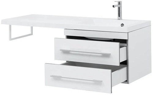 Тумба с раковиной Aquanet Верона 120 R белый (подвесная, 2 ящика) 00239946 Тумба с раковиной Aquanet Верона 120 R белый (подвесная, 2 ящика) 00239946