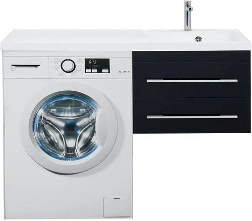 Тумба с раковиной Aquanet Верона 120 R черный (подвесная, 2 ящика) 00180175 + 00239568 Тумба с раковиной Aquanet Верона 120 R черный (подвесная, 2 ящика) 00180175 + 00239568