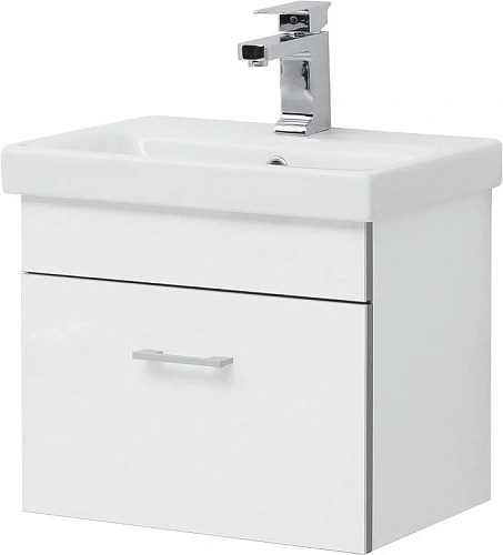Тумба с раковиной Aquanet Верона 50 (Moduo Slim) белый 00254066 Тумба с раковиной Aquanet Верона 50 (Moduo Slim) белый 00254066