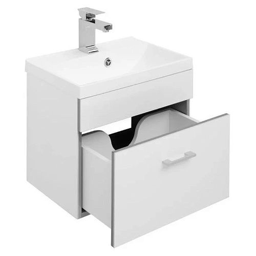 Тумба с раковиной Aquanet Верона 50 белый (подвесная 1 ящик) 00287665 Тумба с раковиной Aquanet Верона 50 белый (подвесная 1 ящик) 00287665