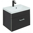 Тумба с раковиной Aquanet Верона 50 черный матовый 00281093 Тумба с раковиной Aquanet Верона 50 черный матовый 00281093